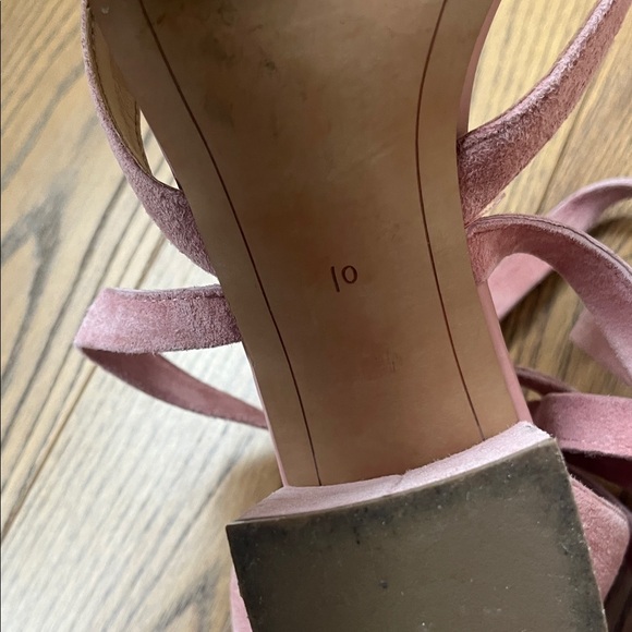 Sam Edelman Blush Suede Wrap Heels - Picture 4 of 5